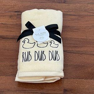 New Rae Dunn by Magenta Yellow Rub Dub Dub Duck Hand Towel Set